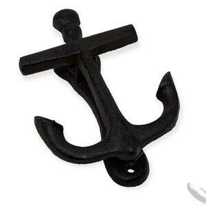 Bronze Coastal Nautical Beach Anchor Iron Door Knocker NWT 3”x5”